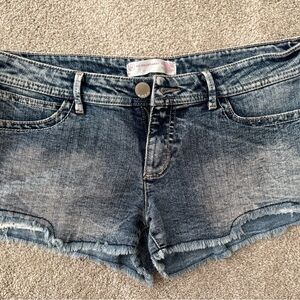 Denim Frayed Hem Shorts no boundaries size 11